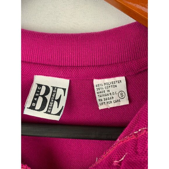 Basic Essentials Womens Sleeveless Pink Button-Up Shirt Size S - Picture 2 of 4